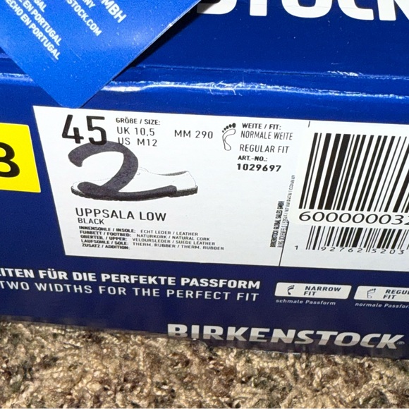 Birkenstock Uppsala Oxfords Low Suede Shoes Mens 12 EUR 45 Black $155 NEW main image 4